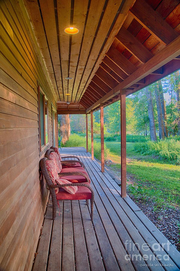 A Deck By The Methow River At Cottonwood Cottage by Omaste Witkowski