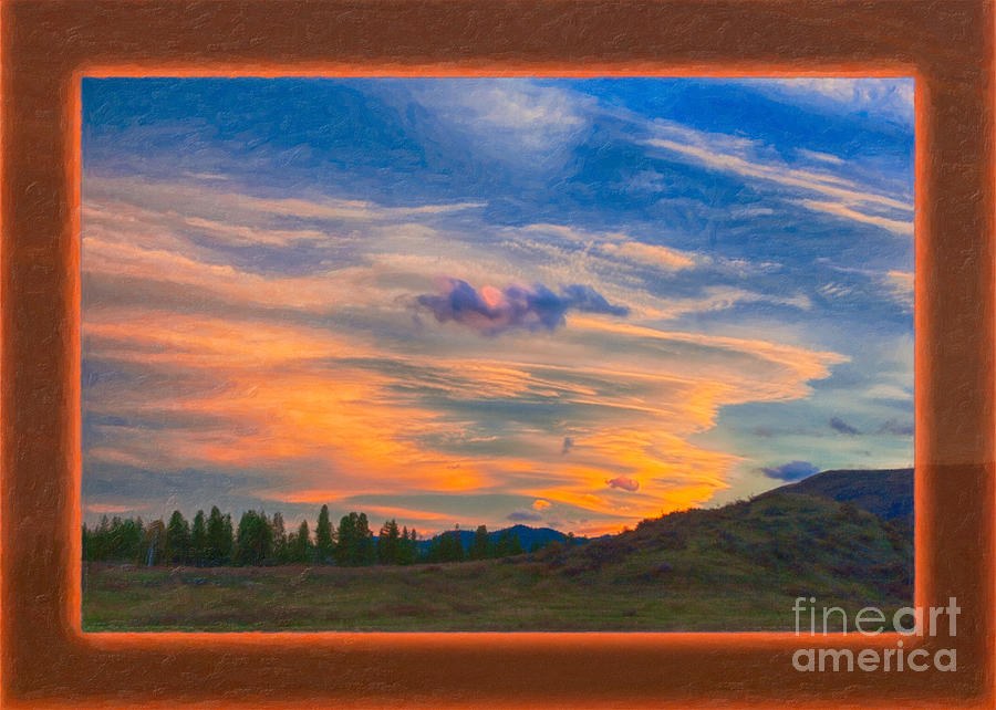 A Surprise Sunset Visit Landscape Painting by Omaste Witkowski