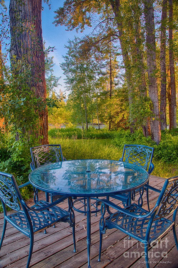 An Early Morning On The Deck At Cottonwood Cottage by Omaste Witkowski