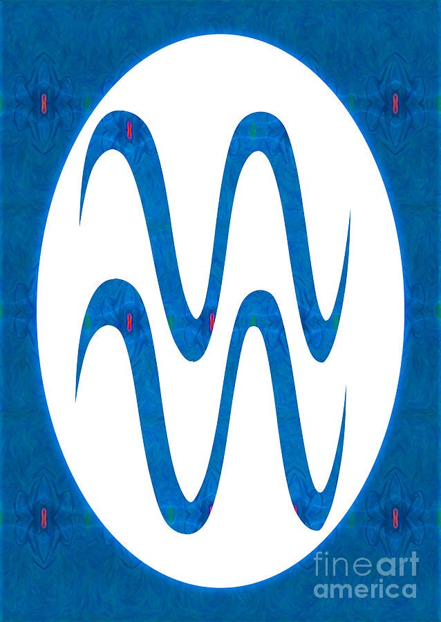 Aquarius and Throat Chakra Abstract Spiritual Artwork by Omaste by Omaste Witkowski