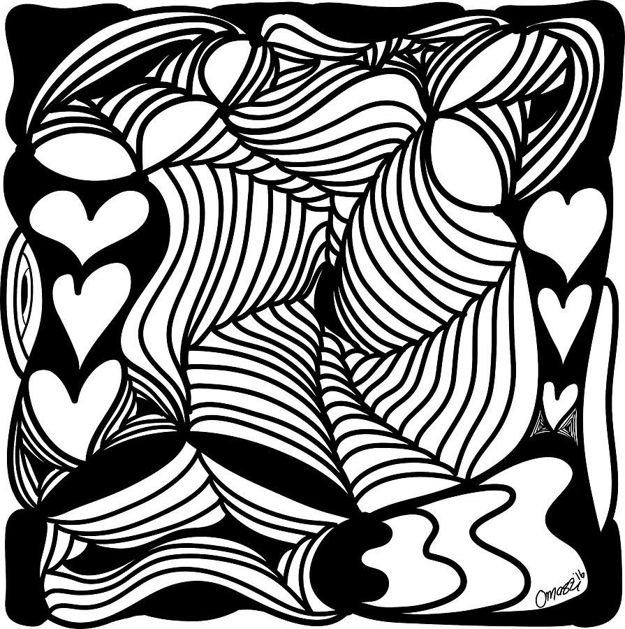 Back In Black and White 13 Modern Art by Omashte by Omaste Witkowski