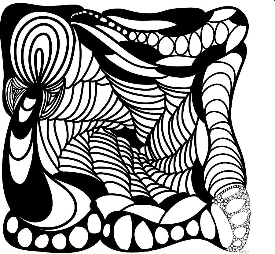 Back In Black and White 14 Modern Art by Omashte by Omaste Witkowski