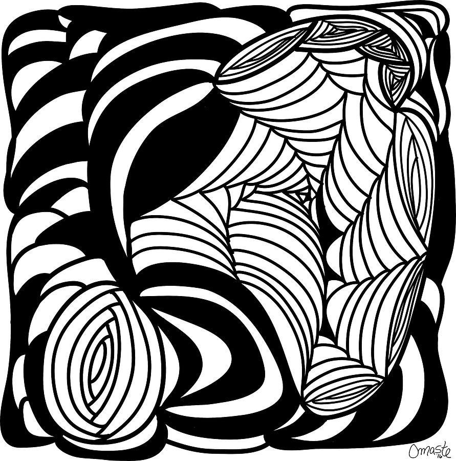 Back In Black and White 15 Modern Art by Omashte by Omaste Witkowski