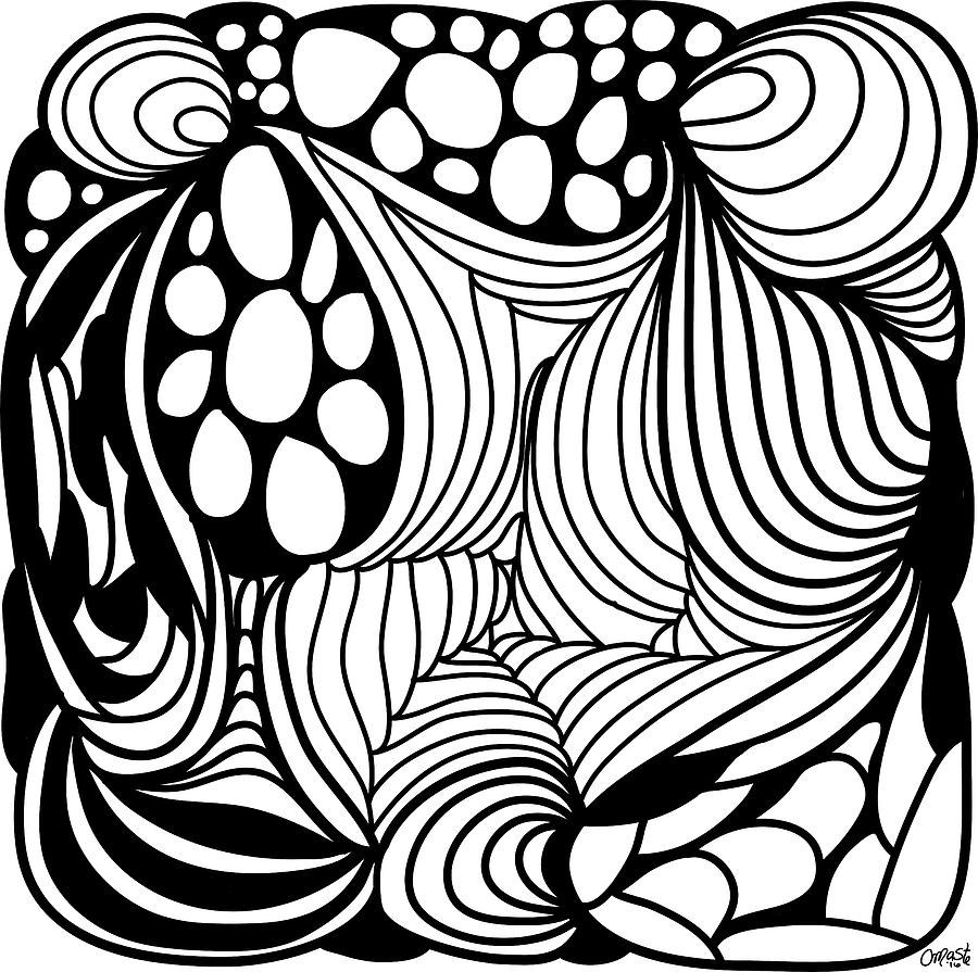 Back In Black and White 17 Modern Art by Omashte by Omaste Witkowski