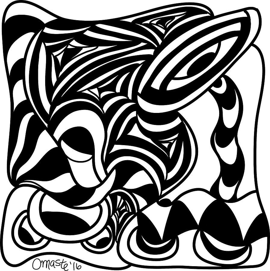 Back In Black and White 4 Modern Art by Omashte by Omaste Witkowski
