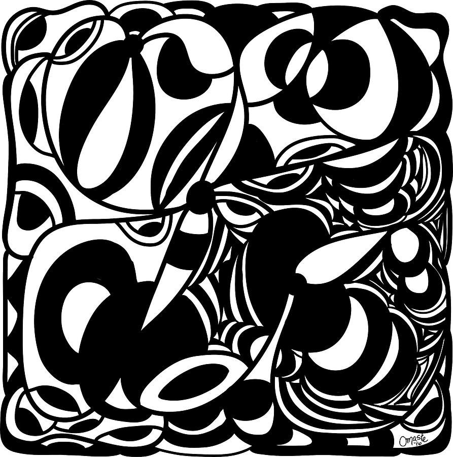 Back In Black and White 5 Modern Art by Omashte by Omaste Witkowski