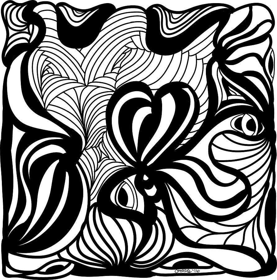 Back In Black and White 6 Modern Art by Omashte by Omaste Witkowski