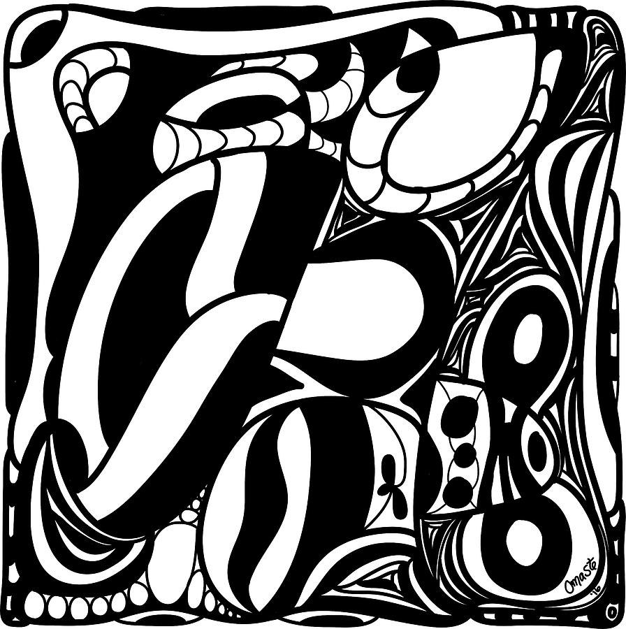 Back In Black and White 7 Modern Art by Omashte by Omaste Witkowski