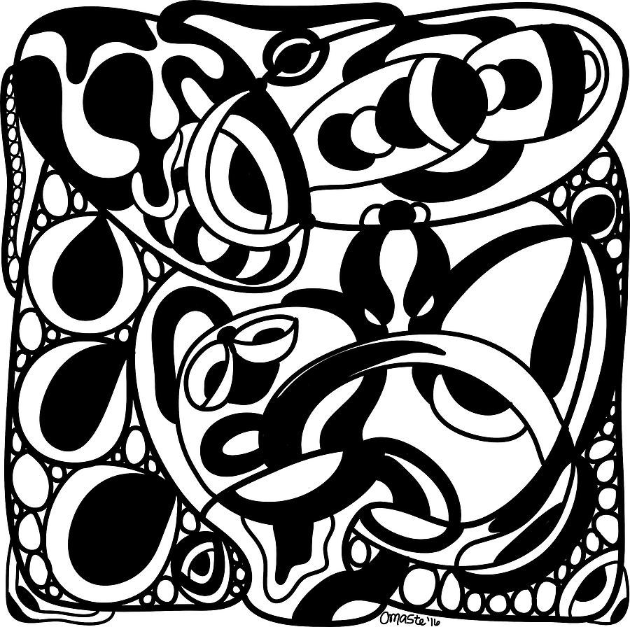 Back In Black and White 8 Modern Art by Omashte by Omaste Witkowski