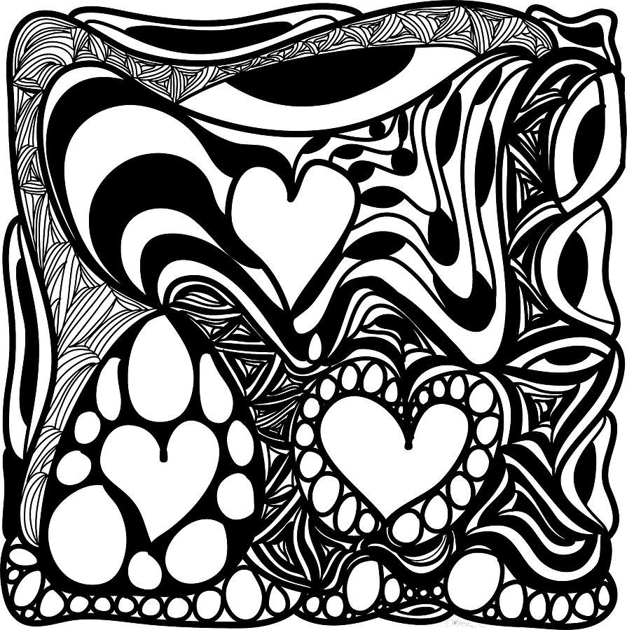 Back In Black and White 9 Modern Art by Omashte by Omaste Witkowski