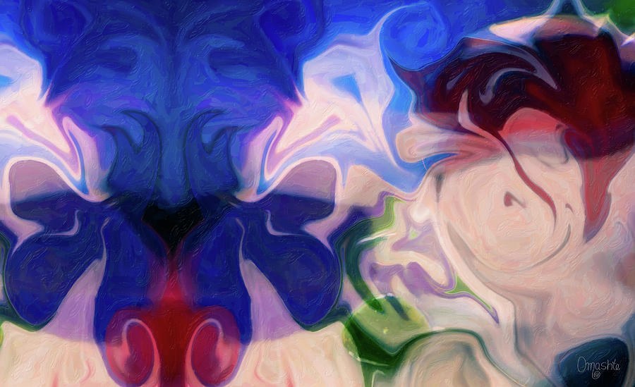 Blue Angel - Modern Fluid Art by Omaste Witkowski