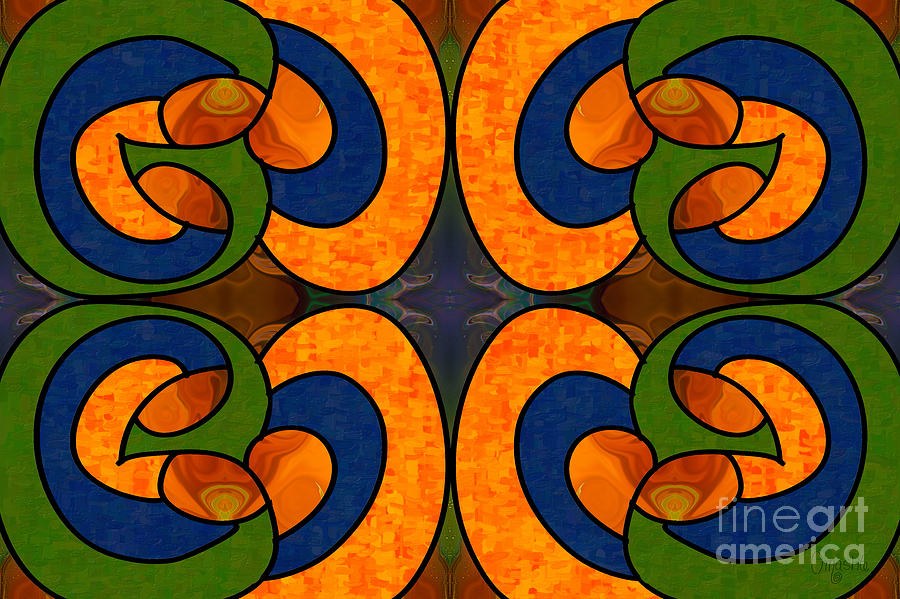Blueberry Bliss Abstract Rainbow Sherbert Art by Omashte by Omaste Witkowski