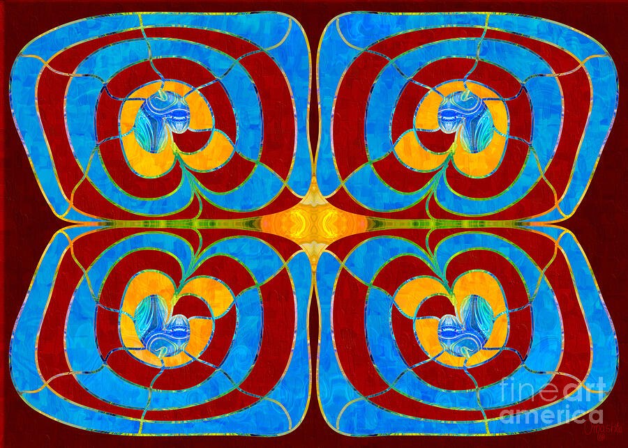 Bravely Going Colorful Geometric Abstract Art by Omaste Witkowski