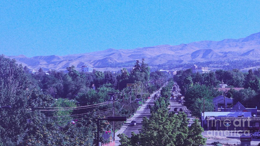 Broadway Into Boise Cityscape by Omashte by Omaste Witkowski