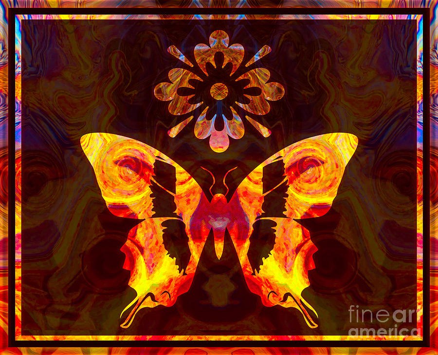 Butterfly By Design Abstract Symbols Artwork by Omaste Witkowski