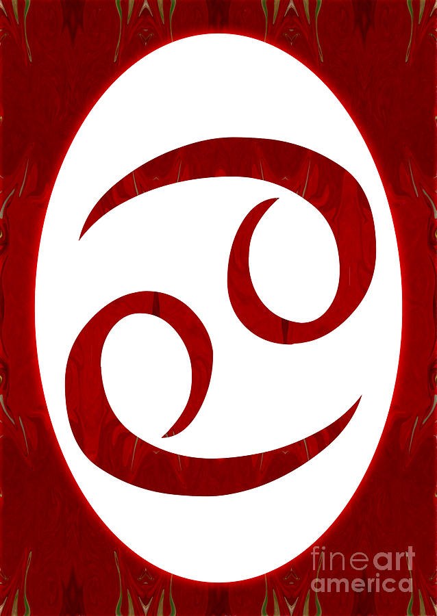Cancer and Root Chakra Abstract Spiritual Artwork by Omaste Witk by Omaste Witkowski