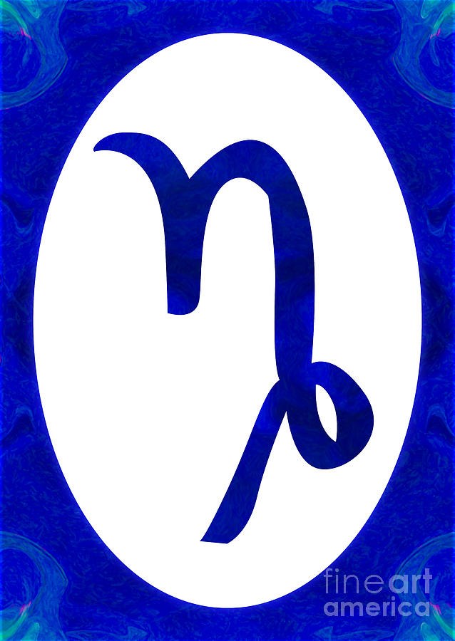 Capricorn and Third Eye Chakra Abstract Spiritual Artwork by Oma by Omaste Witkowski