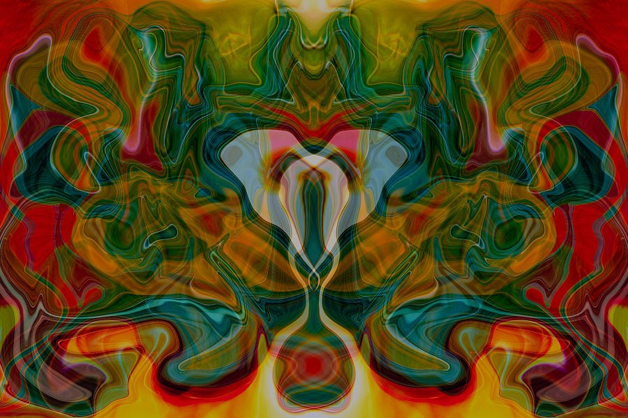 Ember Chalice, Mirrored Marbled Abstract by Omaste Witkowski
