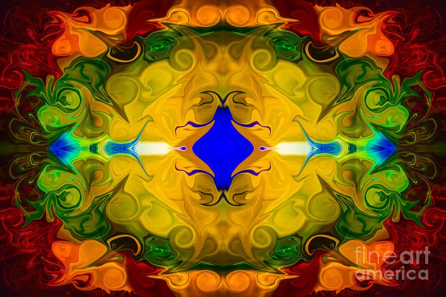 Centered In Peace Abstract Pattern Artwork by Omaste Witkowski by Omaste Witkowski
