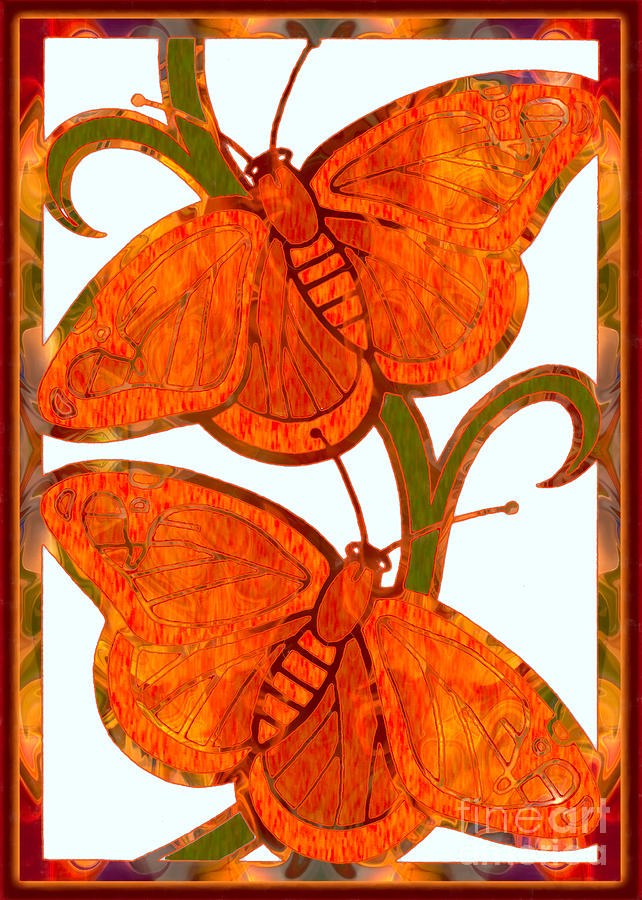 Chasing Sunshine Abstract Butterfly Art by Omaste Witkowski by Omaste Witkowski
