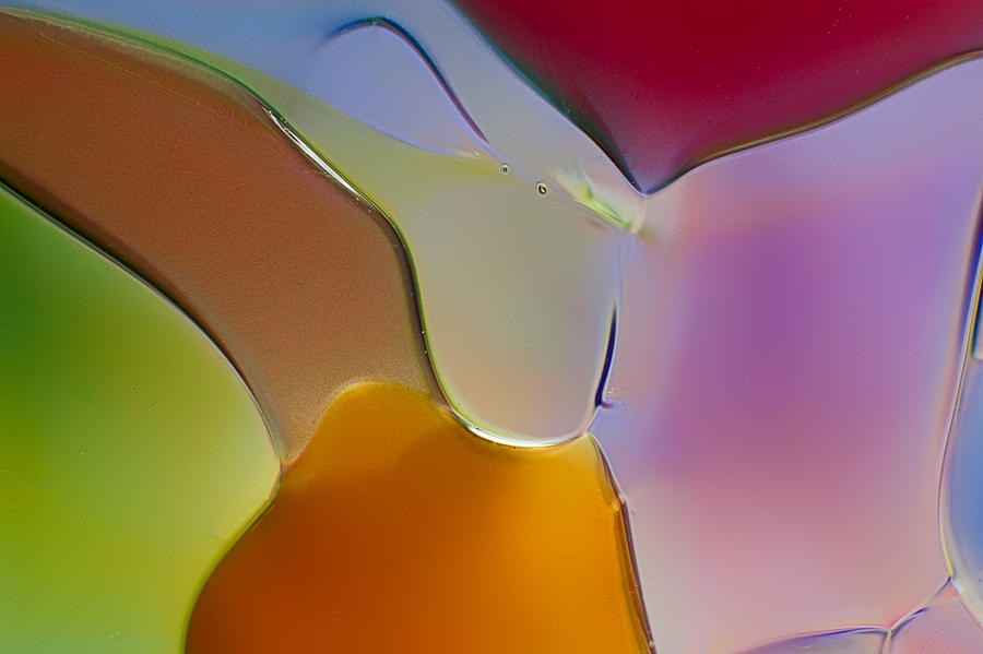 Ember and Lilac Pools - Translucent Color Abstract by Omaste Witkowski