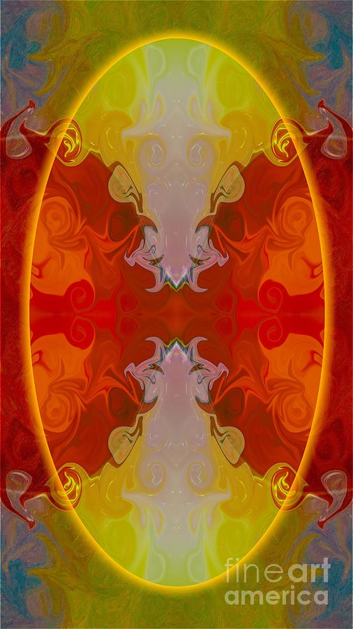 Circles Making Love Abstract Circular Artwork by Omaste Witkowsk by Omaste Witkowski