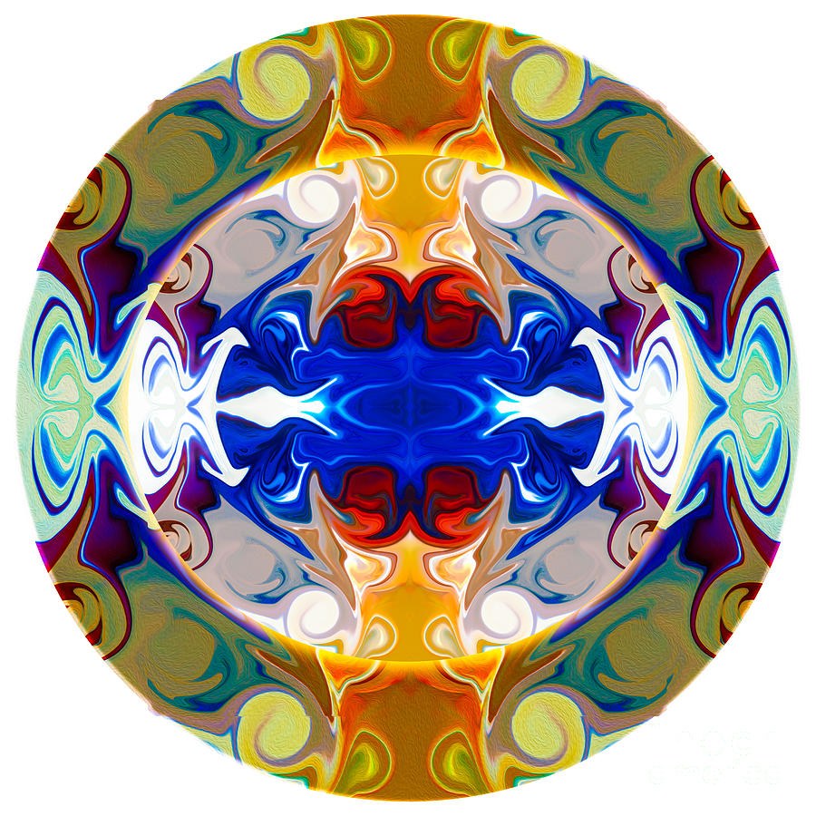 Circling Reality Abstract Circle Artwork by Omaste Witkowski by Omaste Witkowski