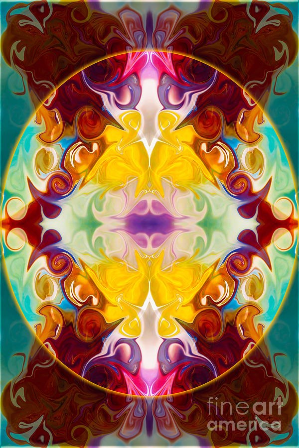 Circling The Unknown Abstract Healing Artwork by Omaste Witkowsk by Omaste Witkowski