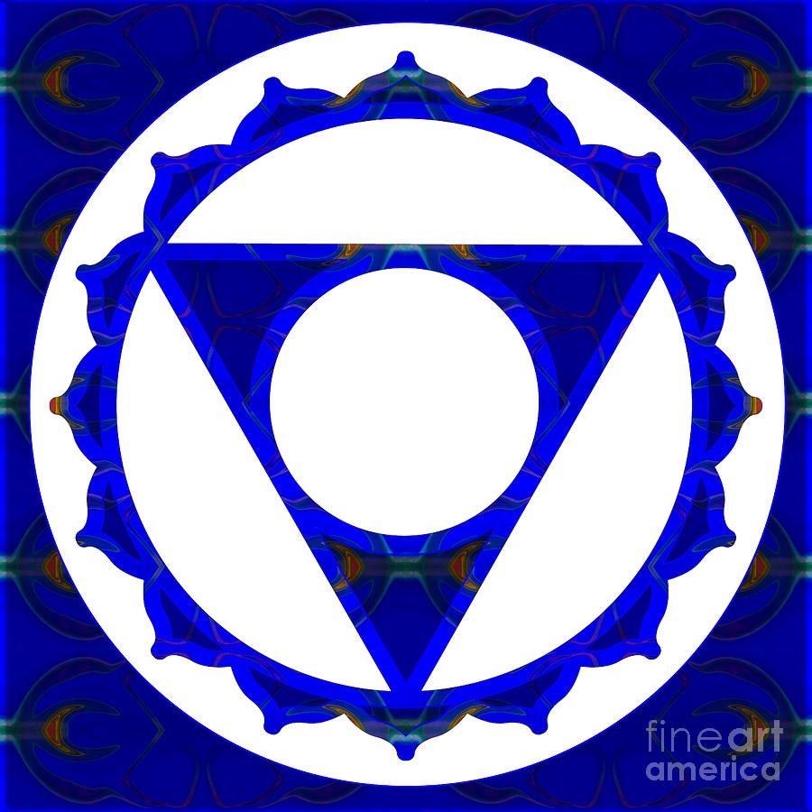 Clear Channels Of Blue Abstract Chakra Art by Omaste Witkowski by Omaste Witkowski