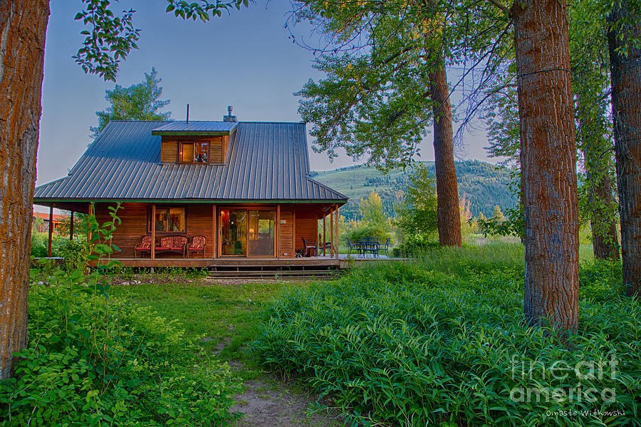 Cottonwood Cottage At Sunset by Omaste Witkowski