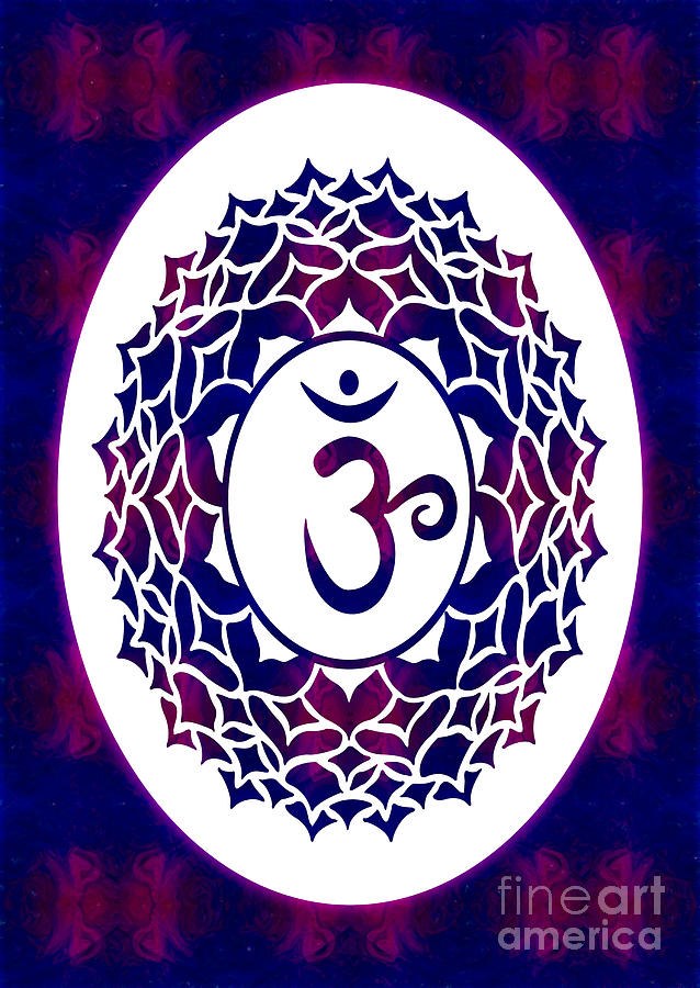 Midnight Om Lotus Mandala by Omaste Witkowski