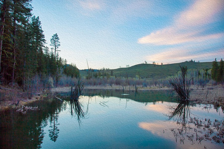 Early Sunset on a Beaver Pond by Omaste Witkowski