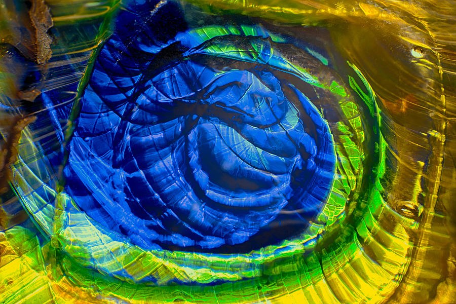 Jewel Eye Vortex, Cobalt Blue Abstract by Omaste Witkowski