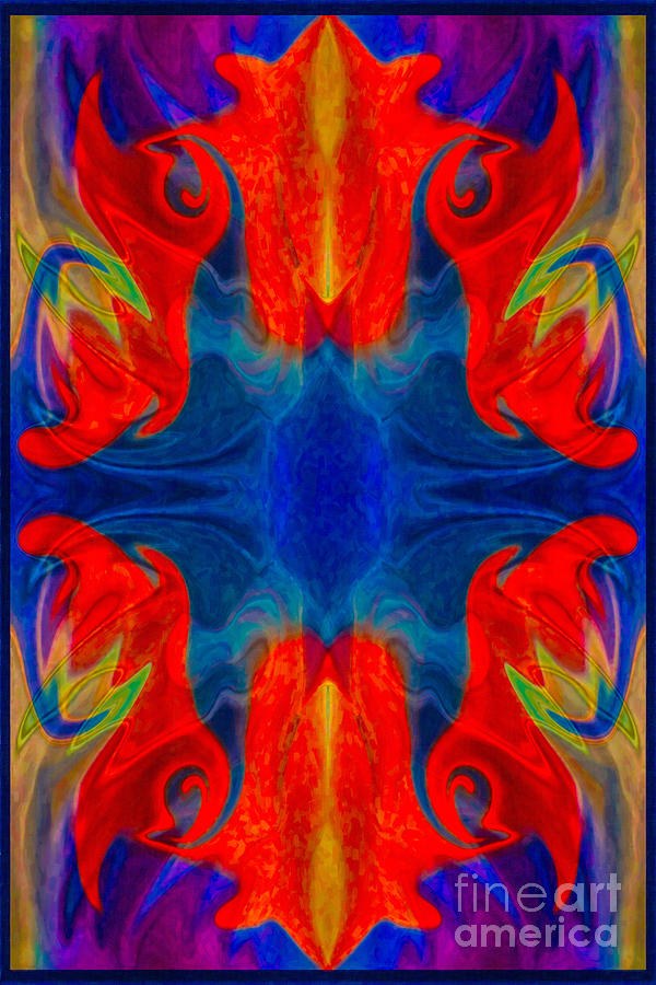 Faith And Love Abstract Pattered Artwork by Omaste Witkowski