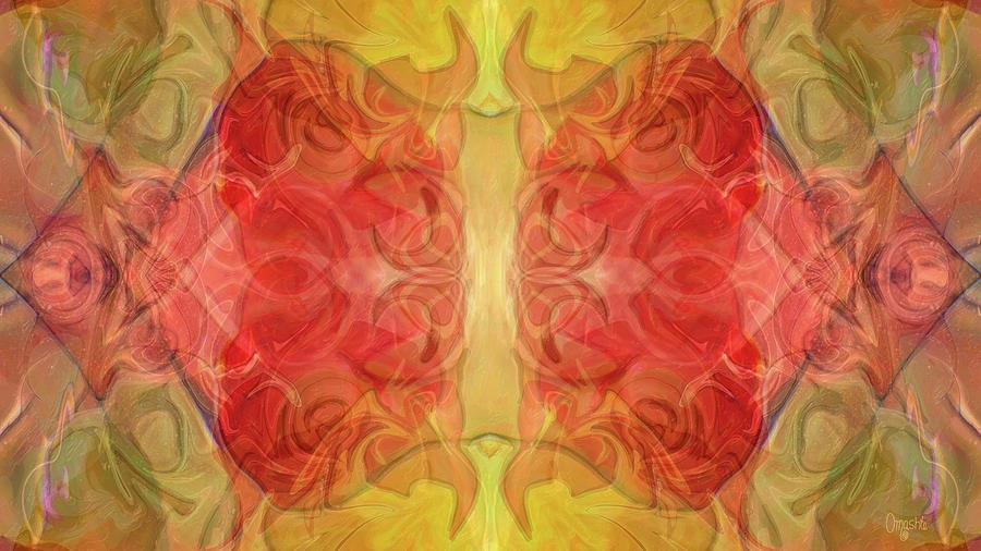 Fall Wedding Colors Abstract Love Art by Omaste Witkowski