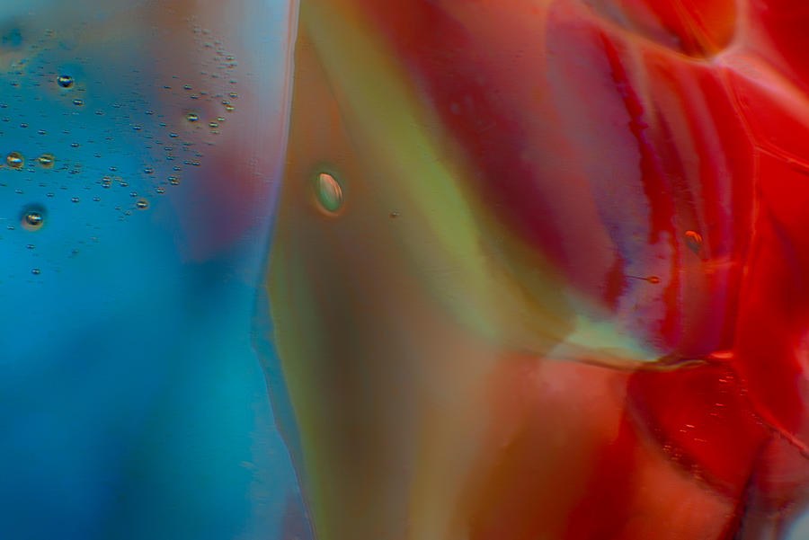 Blue Into Red, Glowing Abstract by Omaste Witkowski