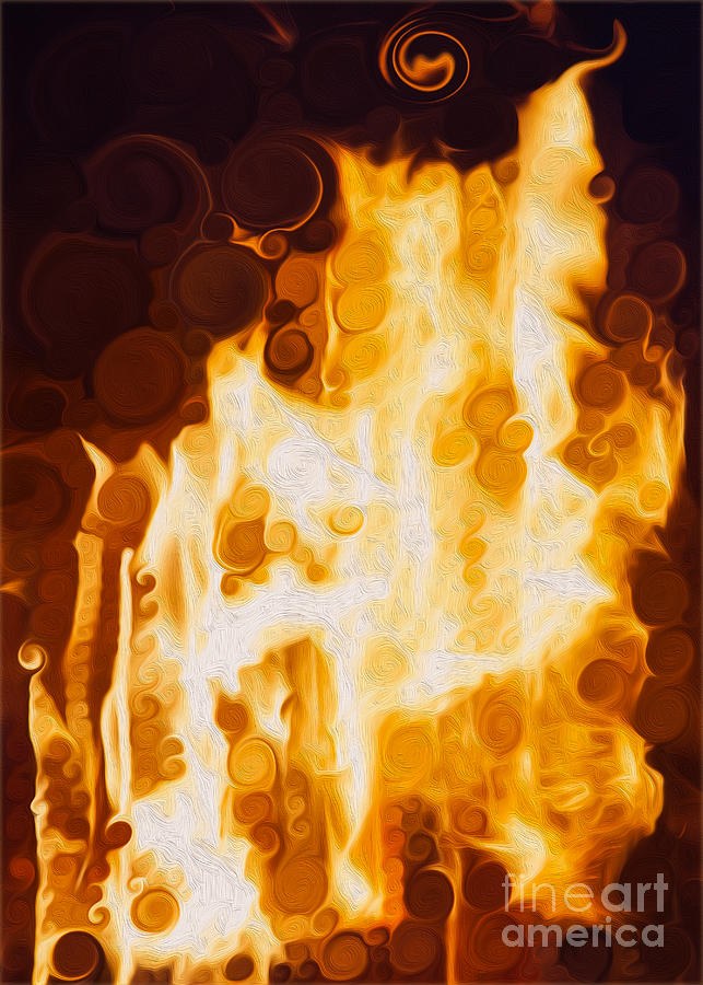 Ember Heart, Swirled Amber Flame by Omaste Witkowski