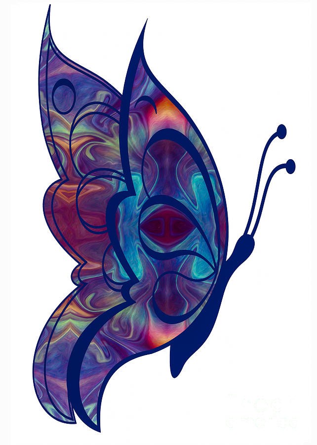 Flying Free Abstract Butterfly Art by Omaste Witkowski by Omaste Witkowski