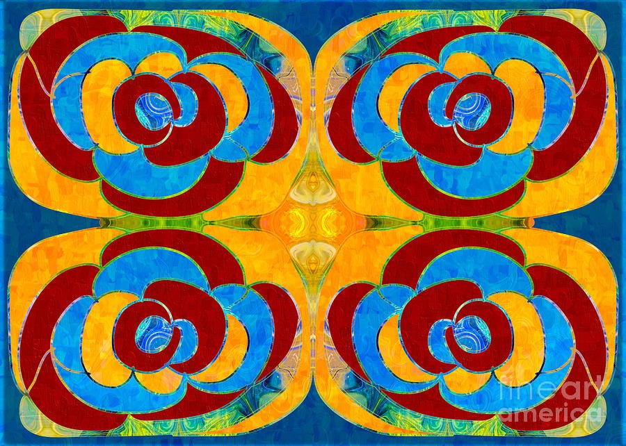 Friendly Forces Abstract Bliss Art by Omashte by Omaste Witkowski