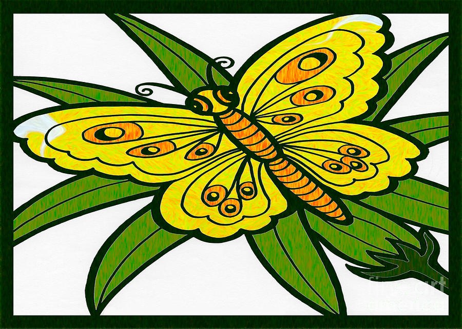 Gathering Sunshine Abstract Butterfly Art by Omaste Witkowski by Omaste Witkowski