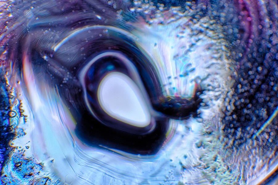 Lantern Eye: Indigo Vortex Abstract by Omaste Witkowski
