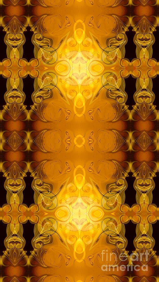 Golden Dreams Abstract Organic Bliss Art by Omaste Witkowski by Omaste Witkowski
