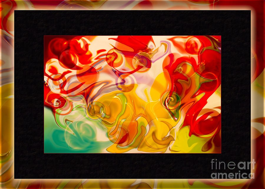 Ember Current - Red and Yellow Glass-Like Swirls by Omaste Witkowski