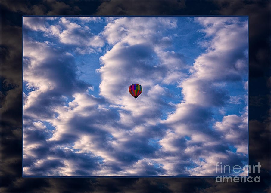 Hot Air Balloon in a Cloudy Sky Abstract Photograph by Omaste Witkowski