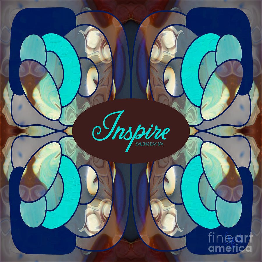 Inspired by Blue Abstract Tote Bag Art by Omashte by Omaste Witkowski