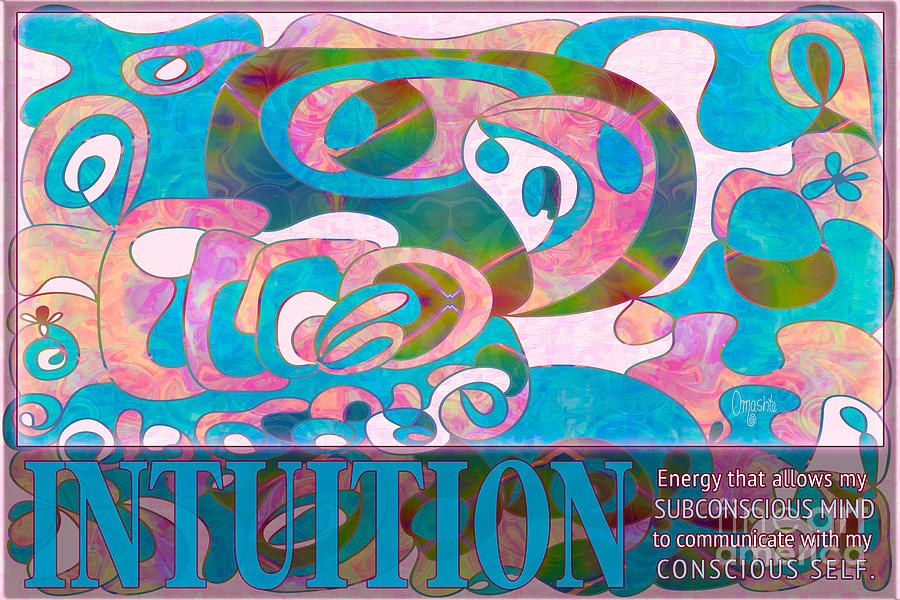 Intuition - Looping Turquoise and Pink Abstract by Omaste Witkowski