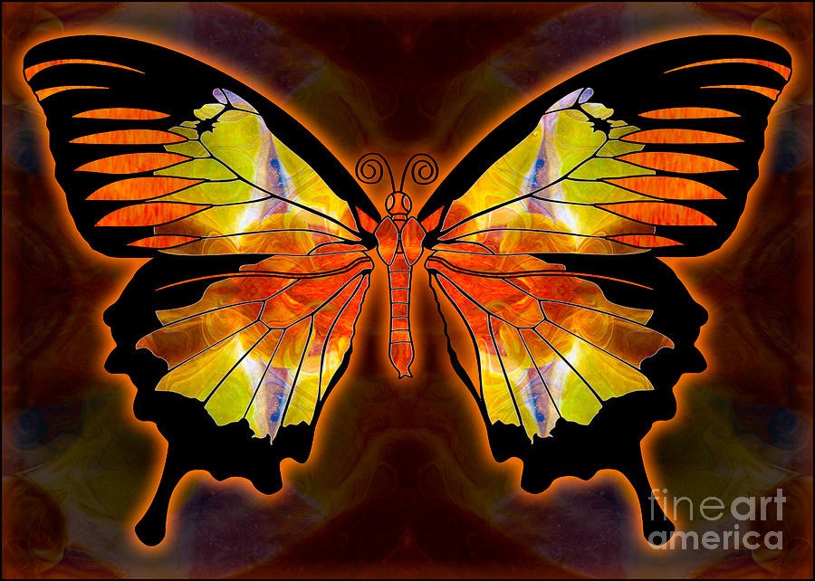 Light and Flight Abstract Butterfly Art by Omaste Witkowski by Omaste Witkowski