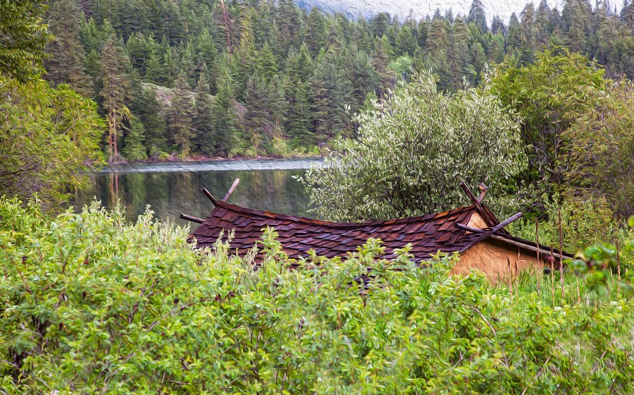 Little Cabin on a Lake by Omaste Witkowski