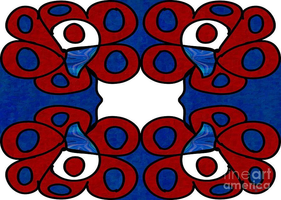 Living Flowers Abstract Bliss Artwork by Omashte by Omaste Witkowski