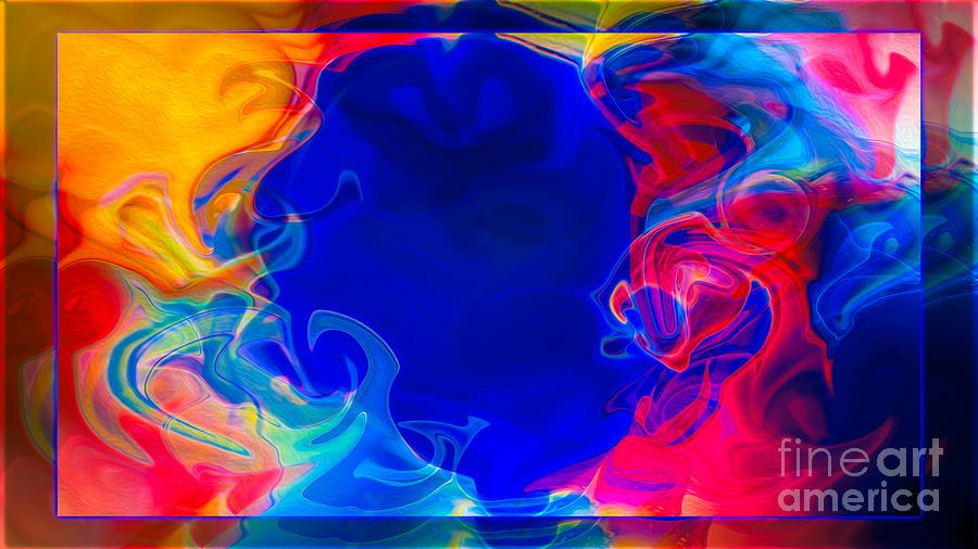 Cobalt Core: Glowing Abstract Swirls by Omaste Witkowski